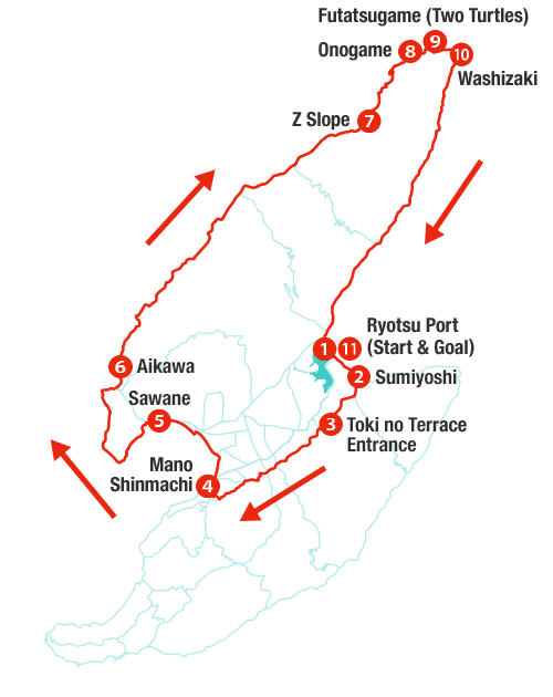 サドイチ大佐渡一周コース（210km）
